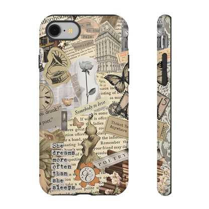 Library Romance Collage Tough Phone Cases