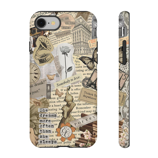 Library Romance Collage Tough Phone Cases