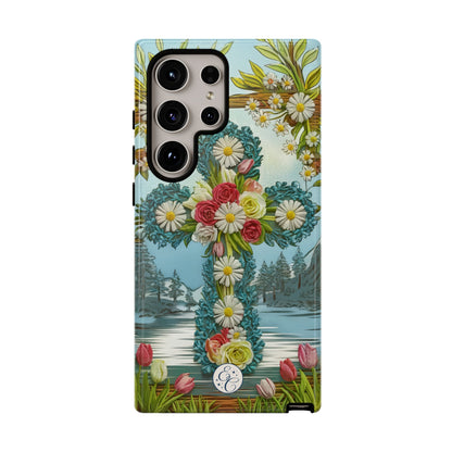 Floral Cross Tough Phone Case