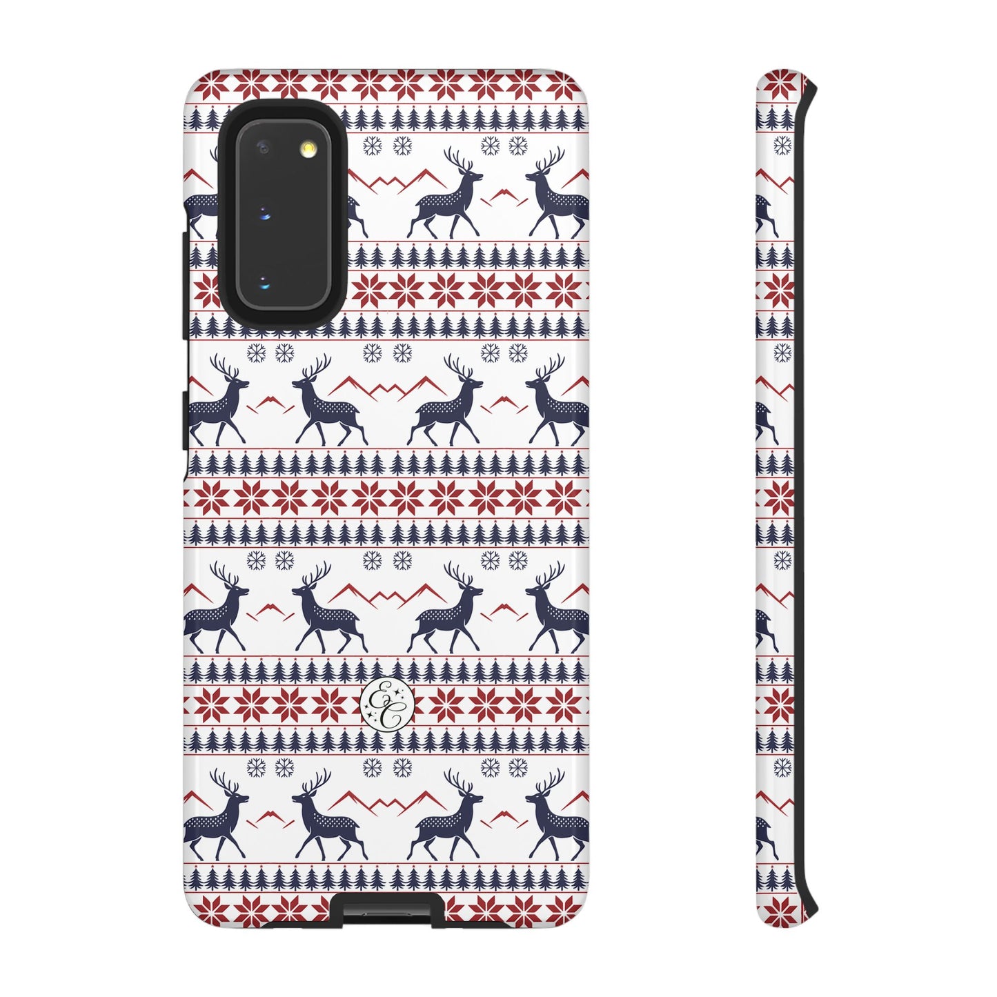 Christmas Reindeer Pattern Tough Phone Case