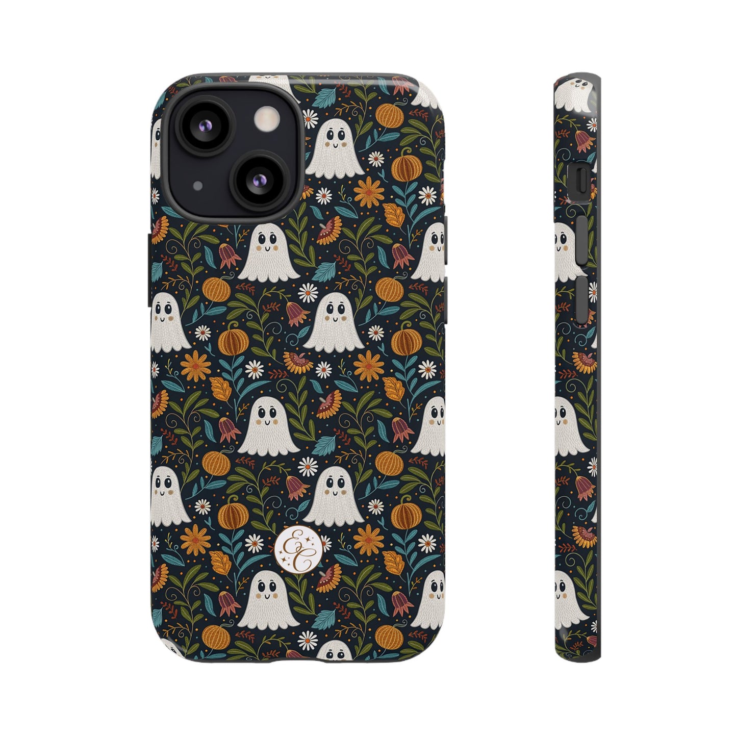 Boho Halloween Ghost Pattern Tough Phone Case