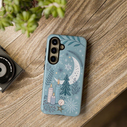 Winter Moon & Candles Tough Phone Case
