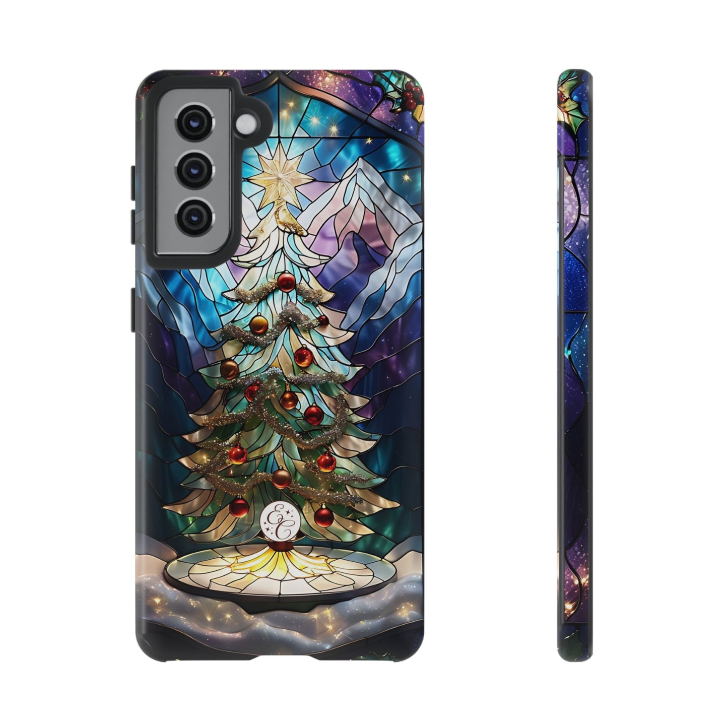 Christmas Tree Stained Glass Tough Phone Case