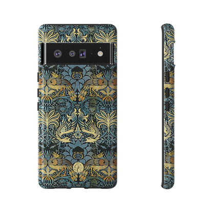 William Morris Peacock and Dragon Tough Phone Case