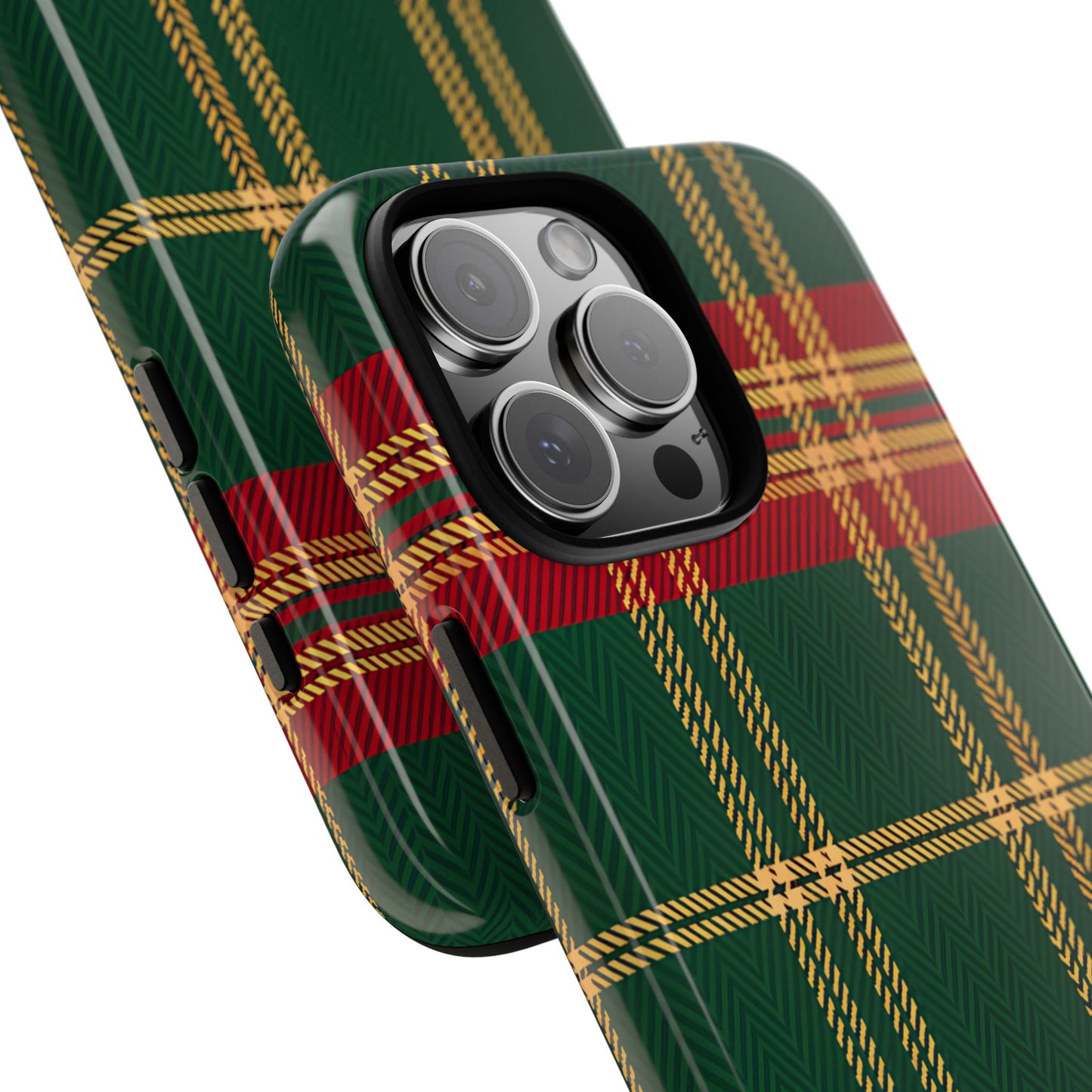 Green Red & Gold Plaid Tough Phone Case