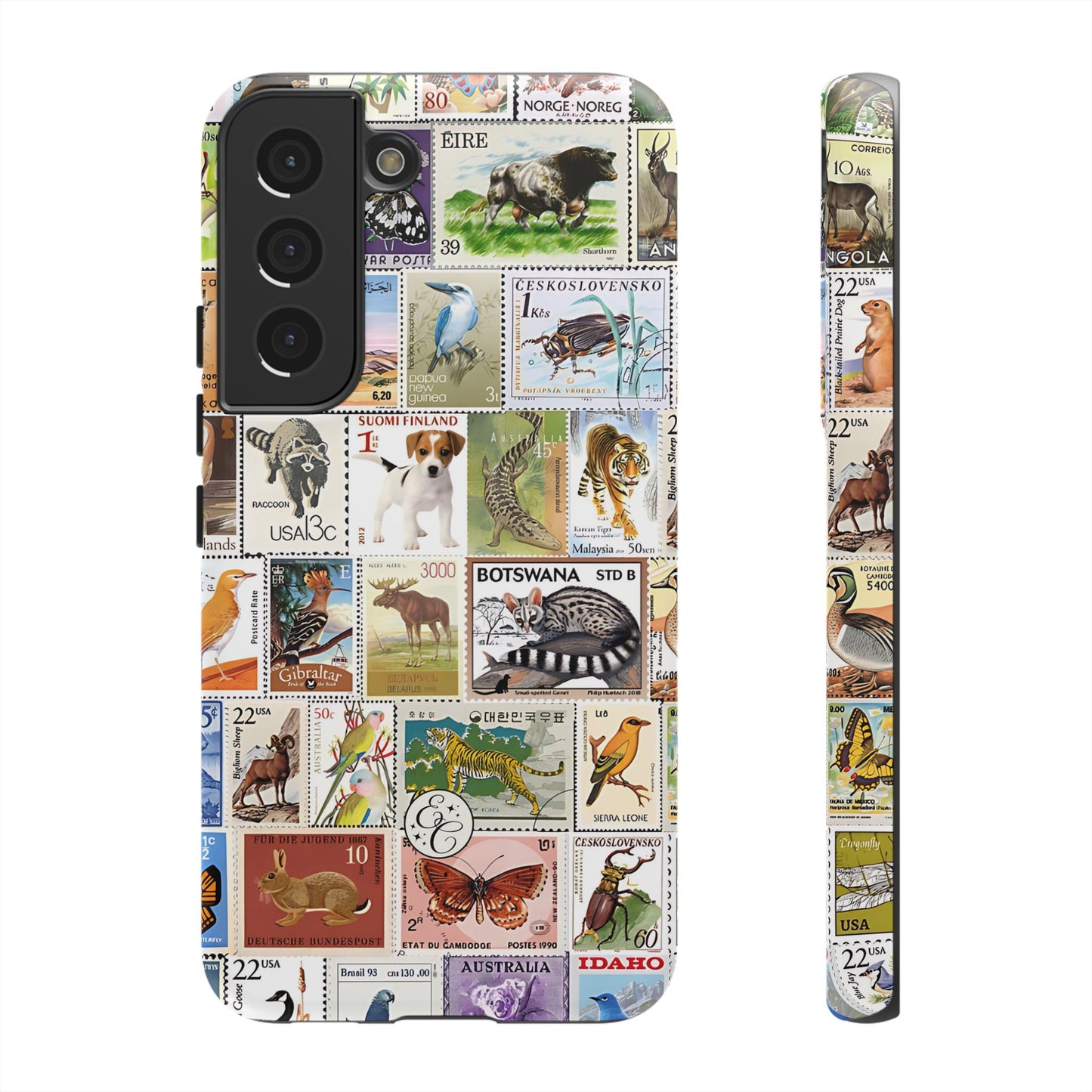 Wildlife Stamp Collage Tough Phone Case