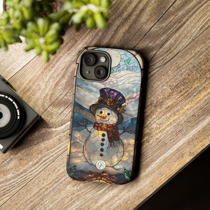 Snowman Stained Glass Phone Case