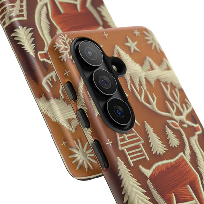 Rustic Reindeer Christmas Phone Case
