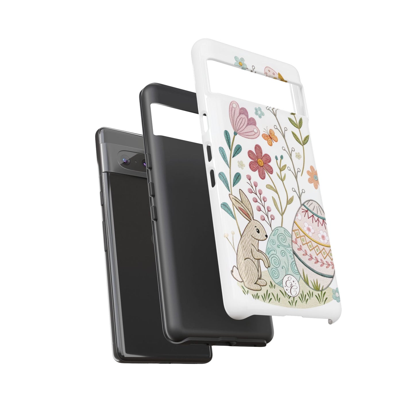 Bunny & Easter Egg Floral Tough Phone Case