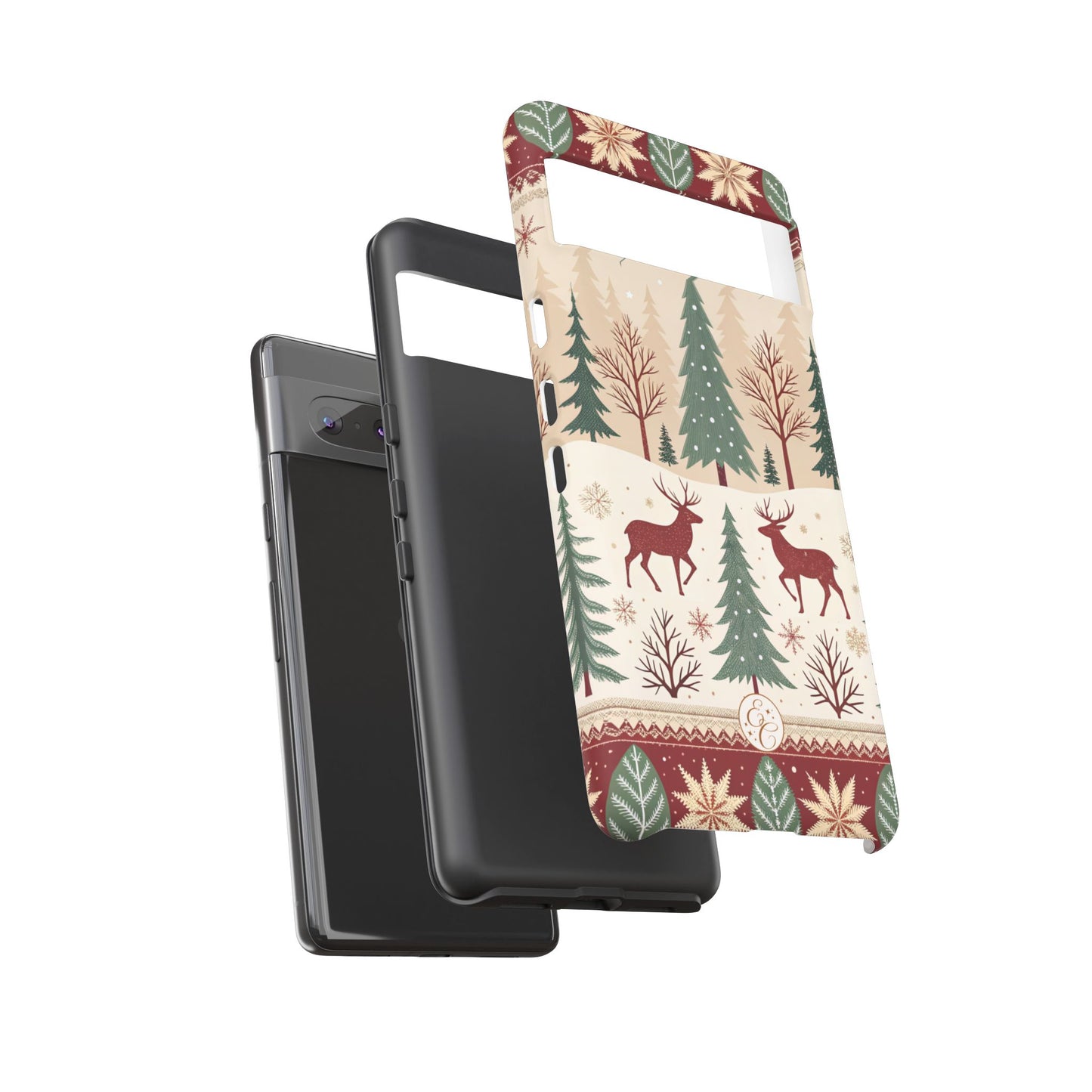 Vintage Christmas Reindeer Tough Phone Case