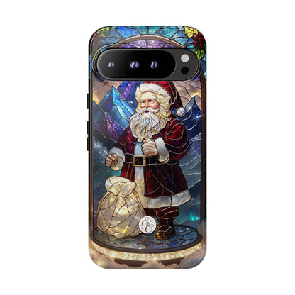 Santa Claus Stained Glass Tough Phone Case