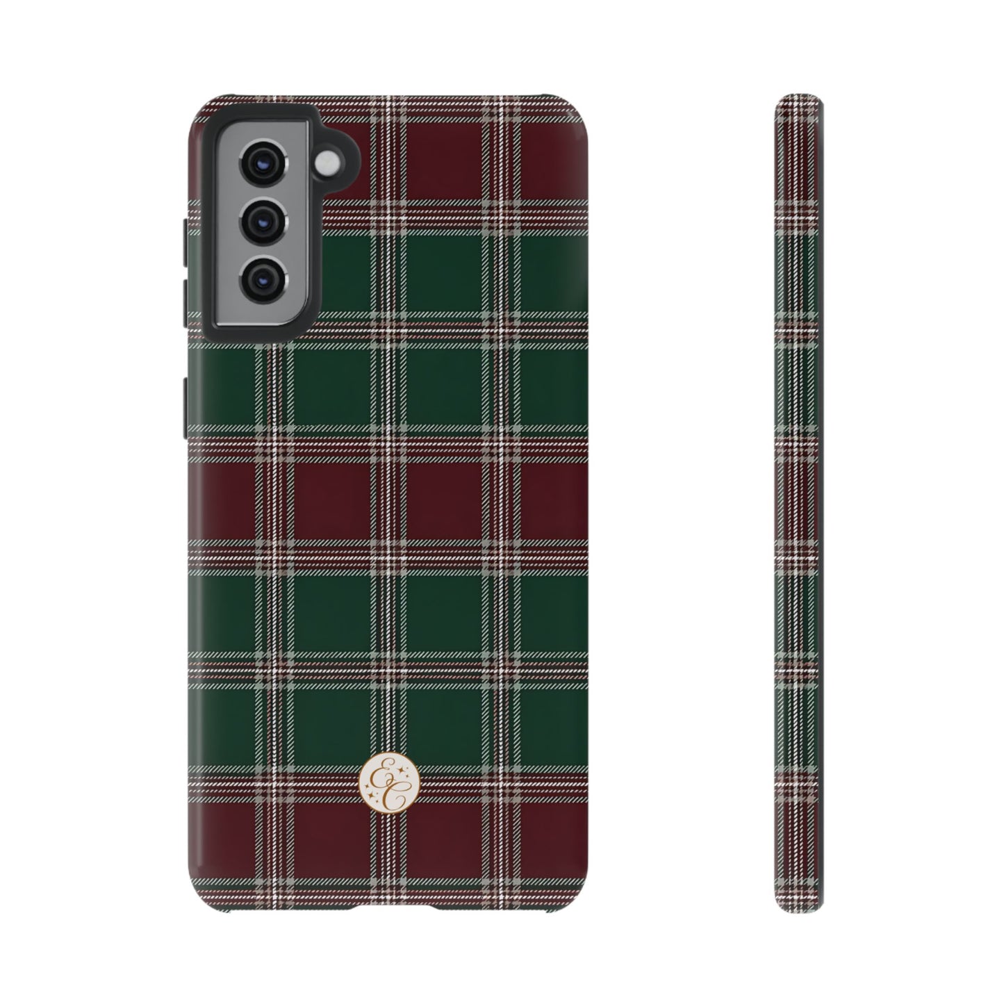 Green & Burgundy Plaid Tough Phone Case
