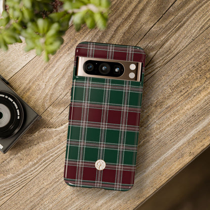 Green & Burgundy Plaid Tough Phone Case