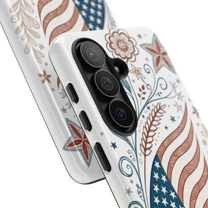 Boho American Flag Tough Phone Case