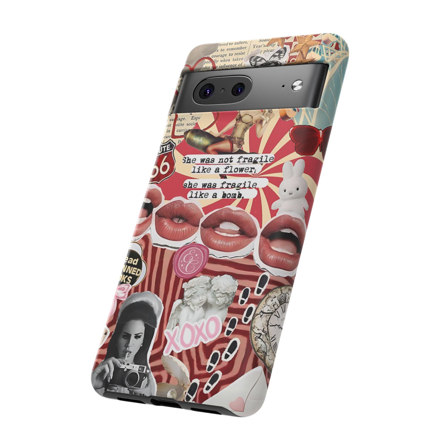 Retro Feminist Collage Tough Phone Case