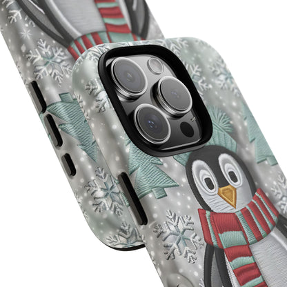 Cute Christmas Penguin Tough Phone Case