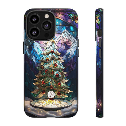 Christmas Tree Stained Glass Tough Phone Case