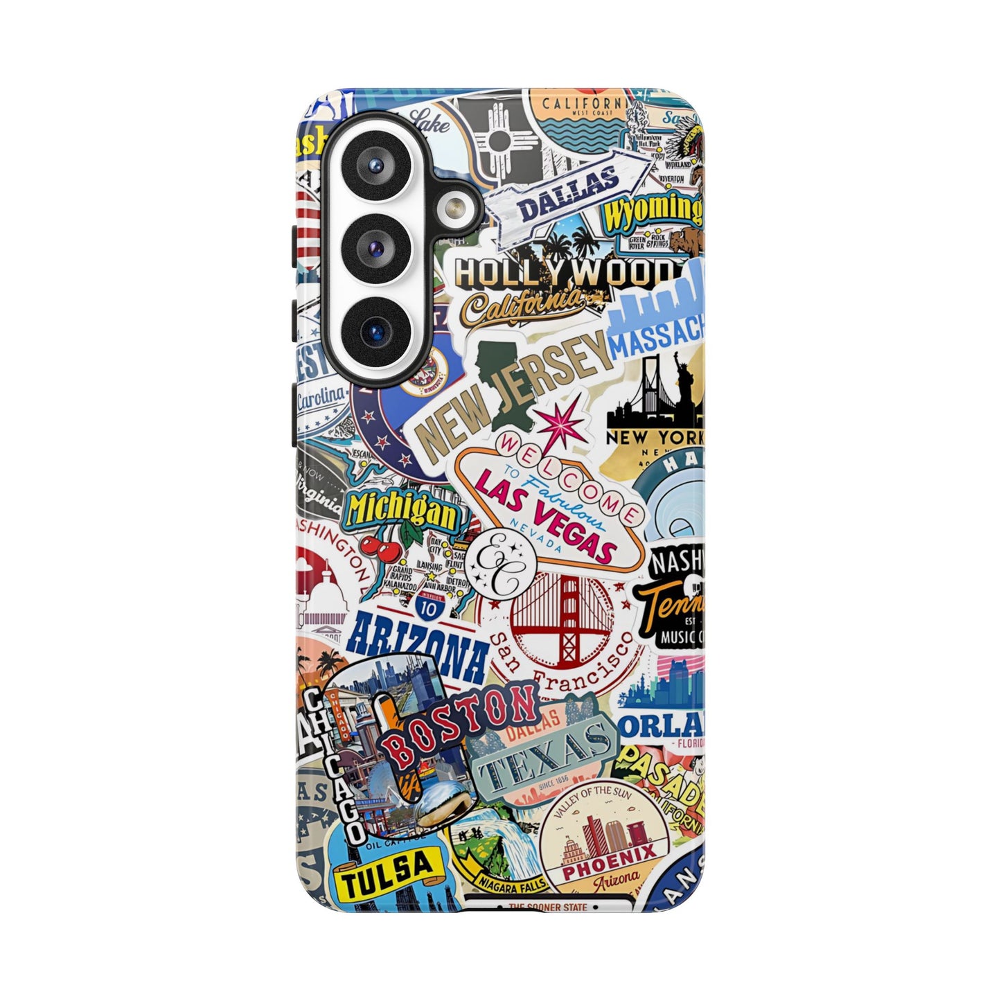 USA Travel Stickers Tough Phone Case