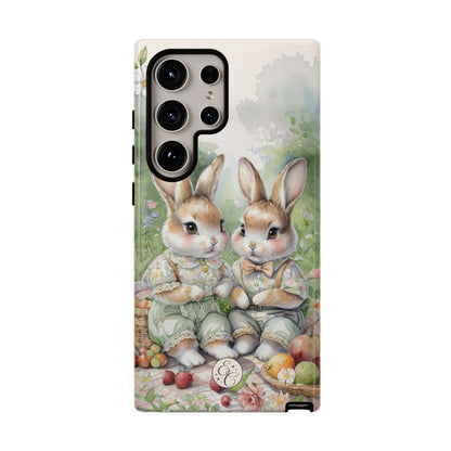 Vintage Bunny Picnic Tough Phone Case