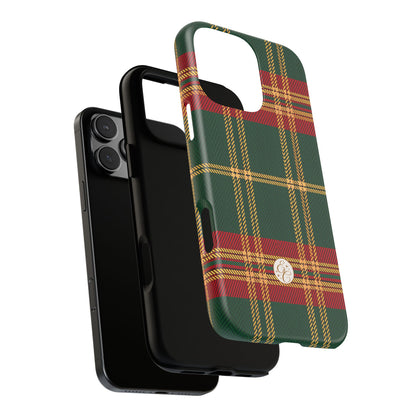 Green Red & Gold Plaid Tough Phone Case