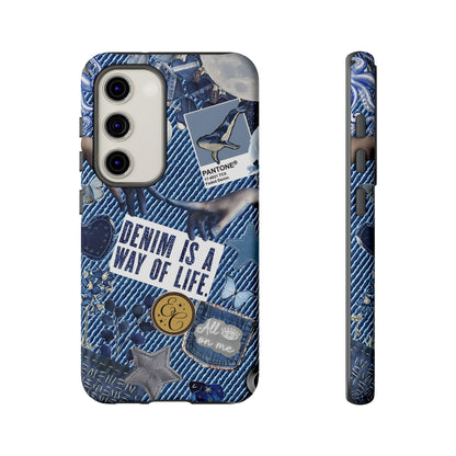 Denim Texture Tough Phone Case