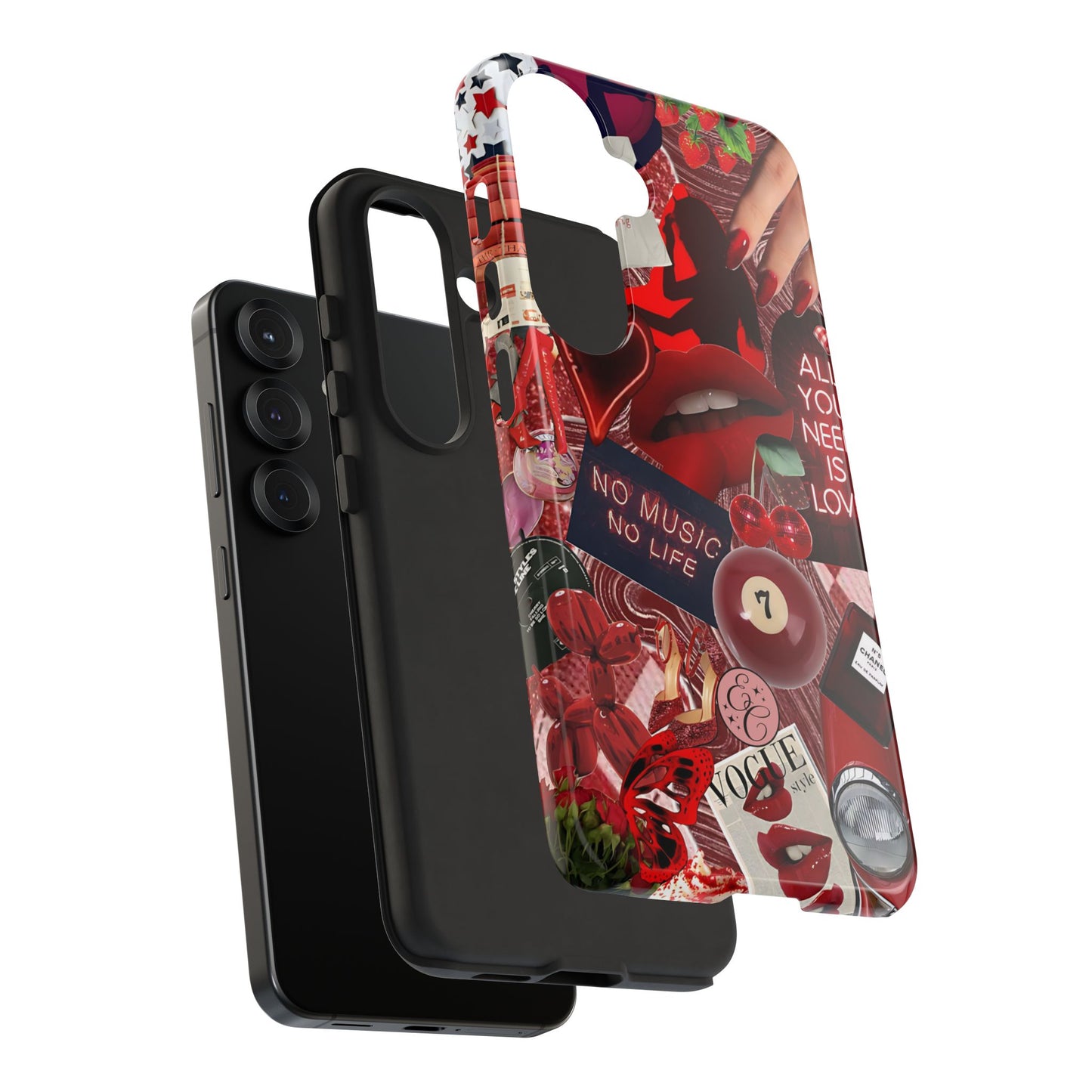 Red Aesthetic Collage Tough Phone Case