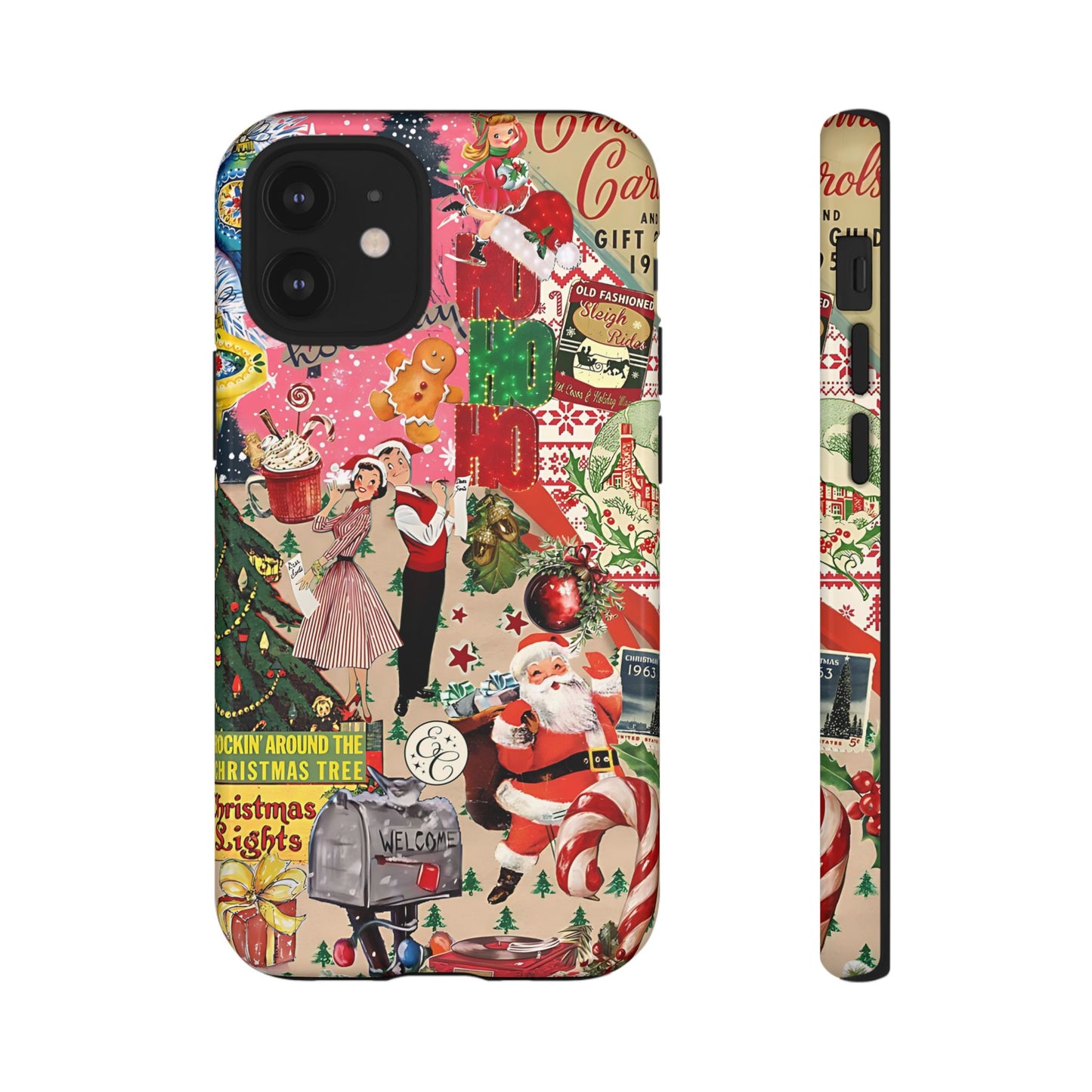 Vintage Christmas Collage Tough Phone Case