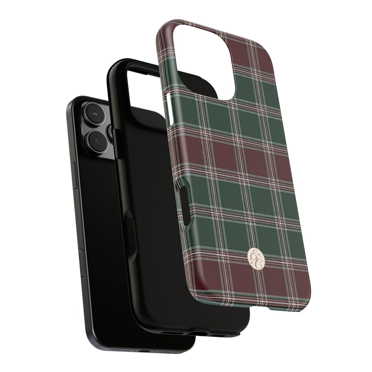 Green & Burgundy Plaid Tough Phone Case