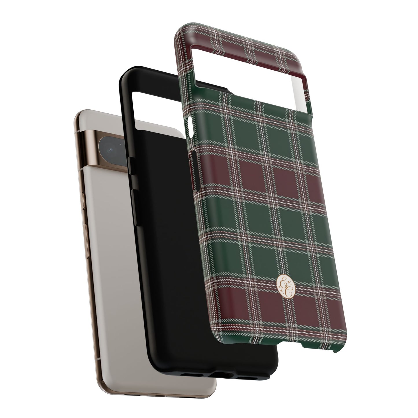 Green & Burgundy Plaid Tough Phone Case