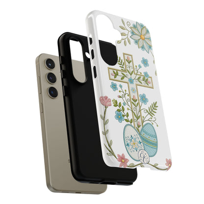 Vintage Easter Floral Cross Tough Phone Case
