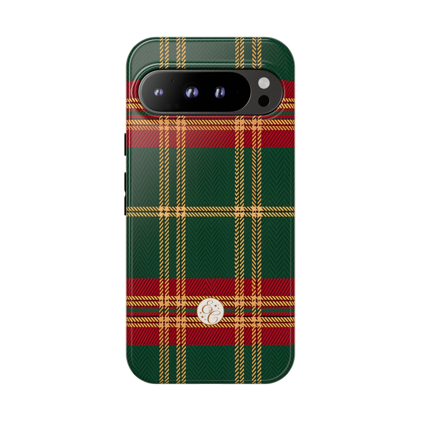 Green Red & Gold Plaid Tough Phone Case