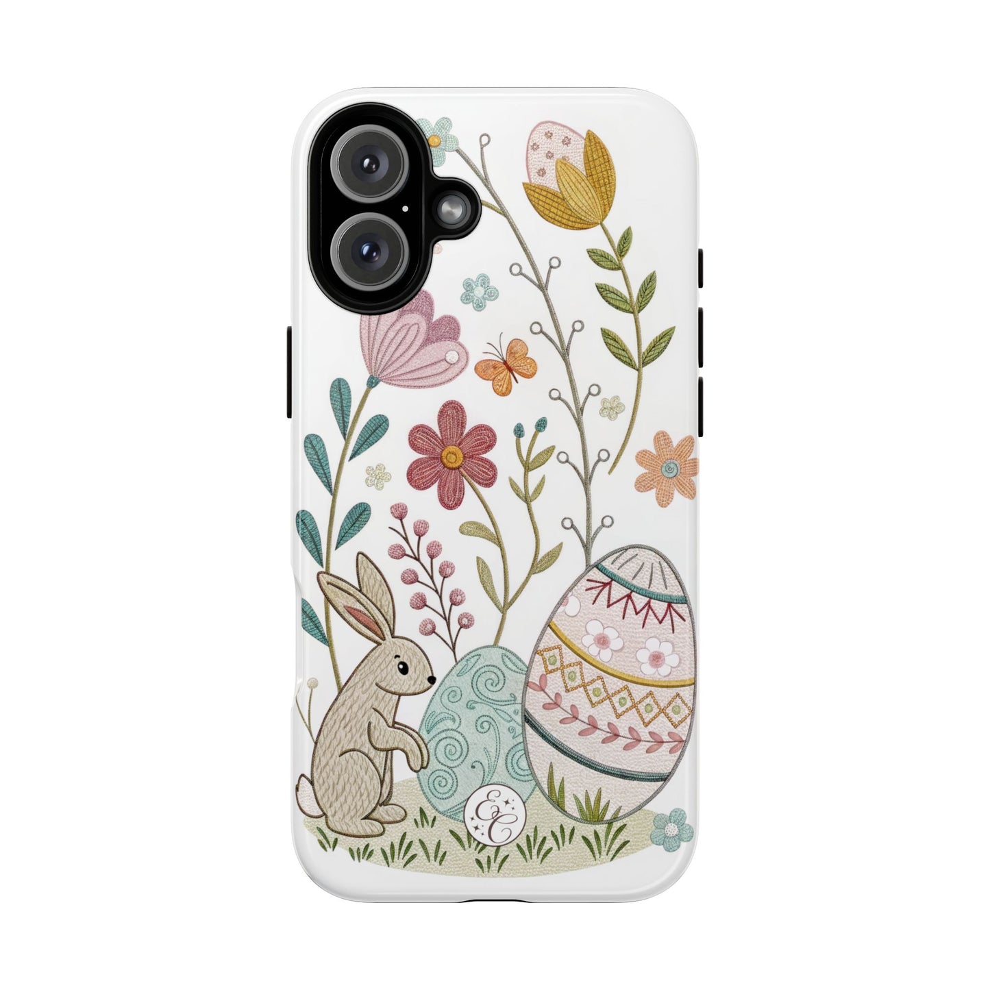 Bunny & Easter Egg Floral Tough Phone Case