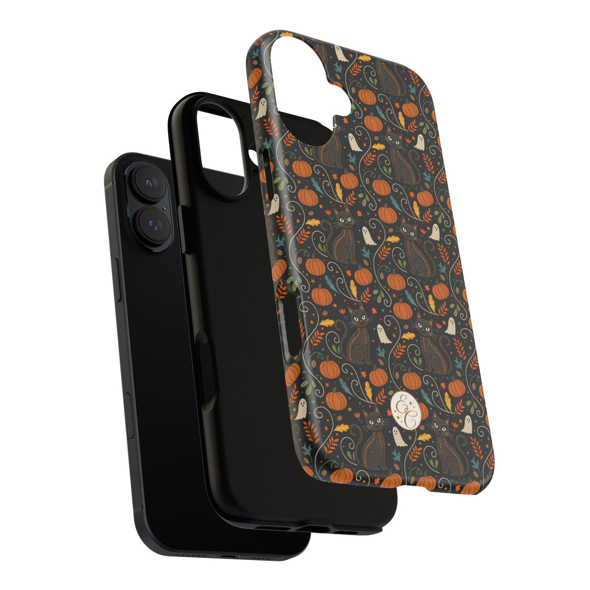Boho Black Cat Halloween Phone Case