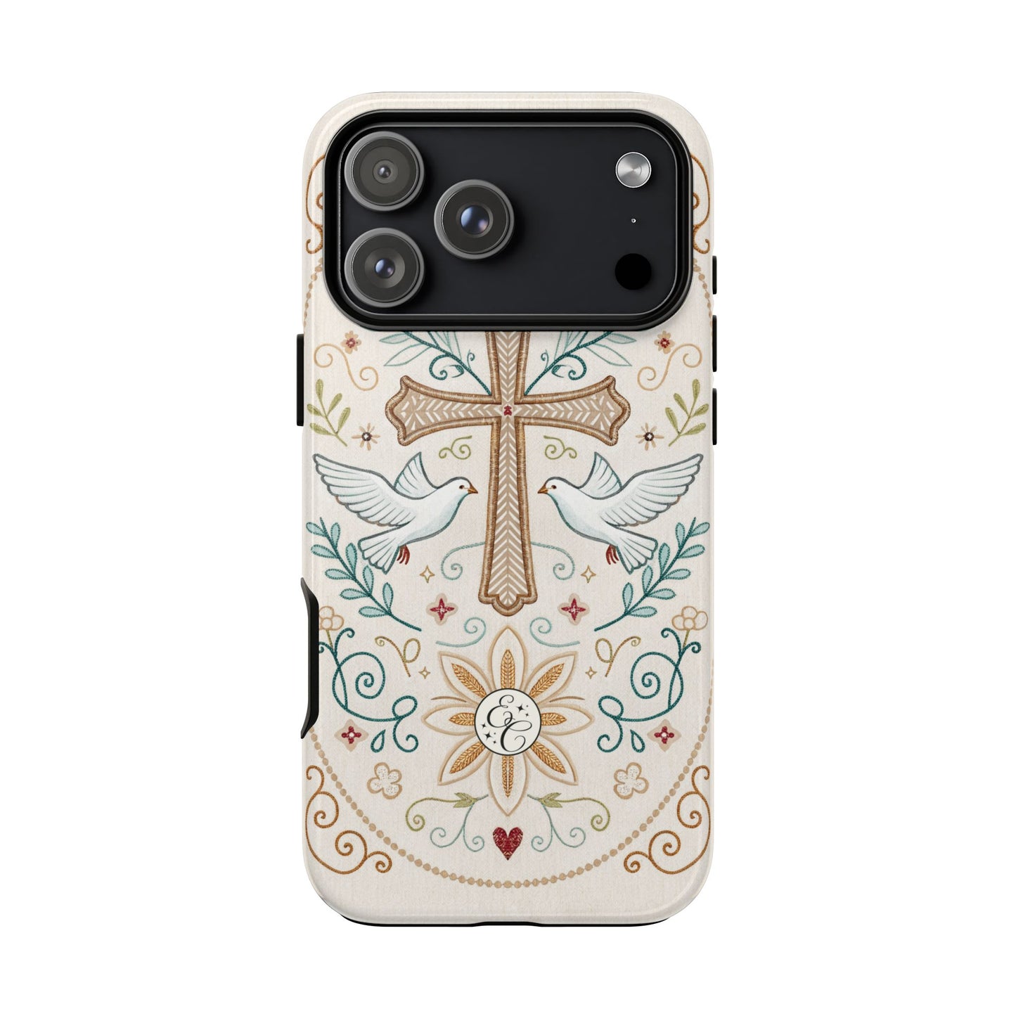 Christian Cross and Doves Tough Phone Case