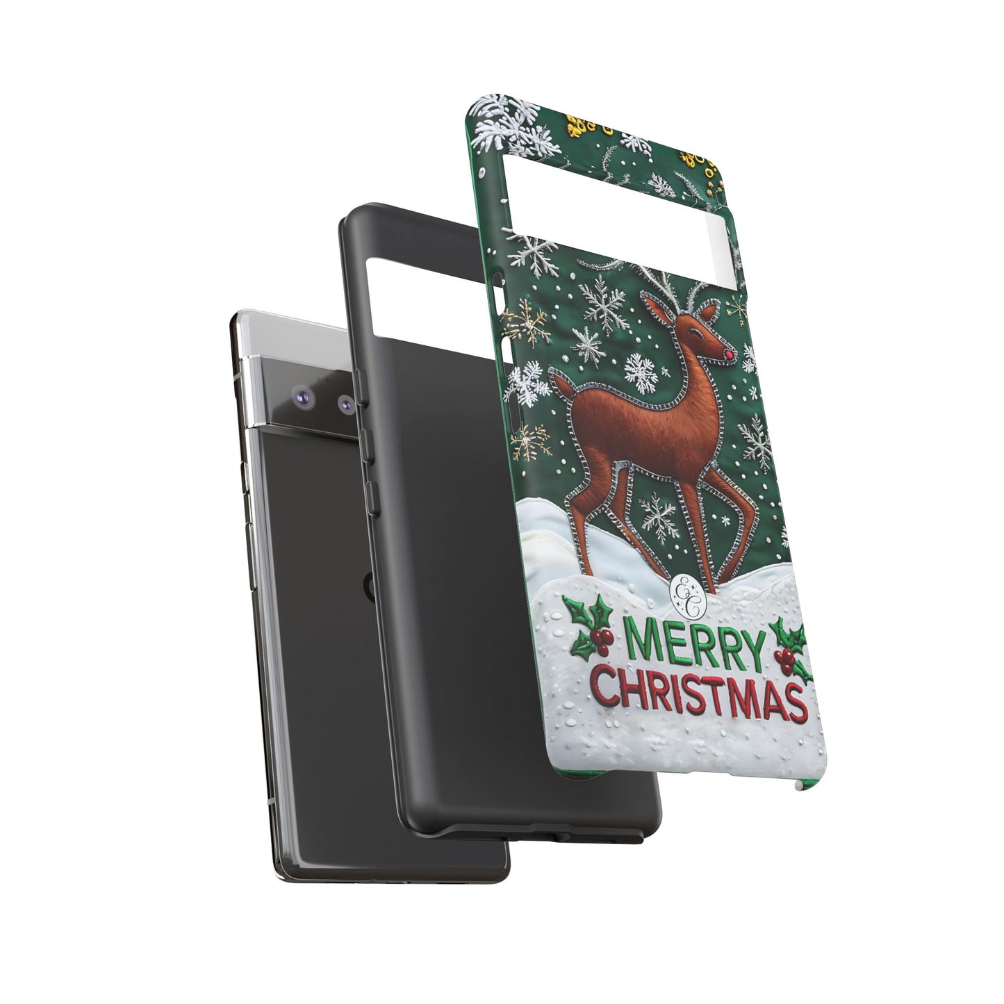 Merry Christmas Reindeer Tough Phone Case