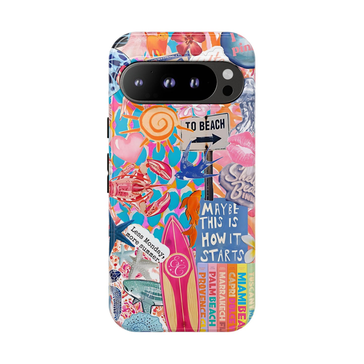 Colorful Beach Collage Tough Phone Case