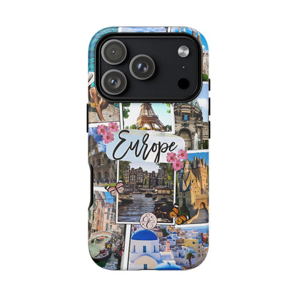 Europe Travel Collage Tough Phone Case