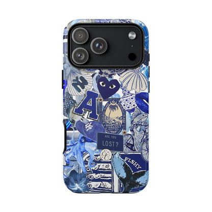 Blue Collage Tough Phone Case