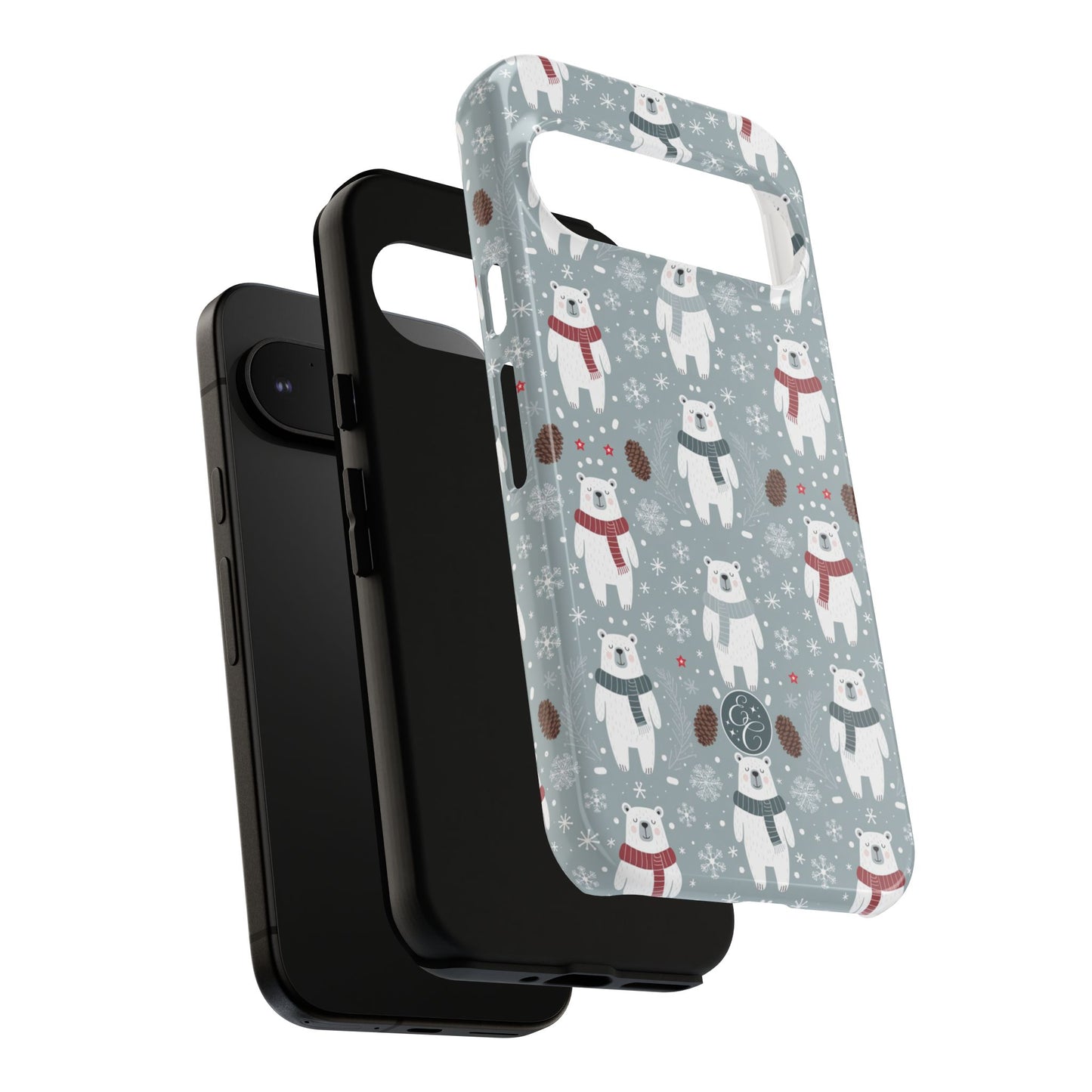 Cute Polar Bear Pattern Tough Phone Case