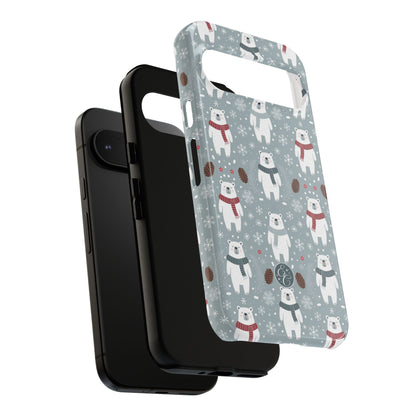 Cute Polar Bear Pattern Tough Phone Case