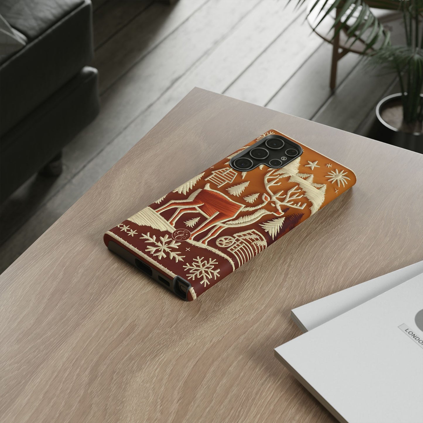 Rustic Reindeer Tough Phone Case