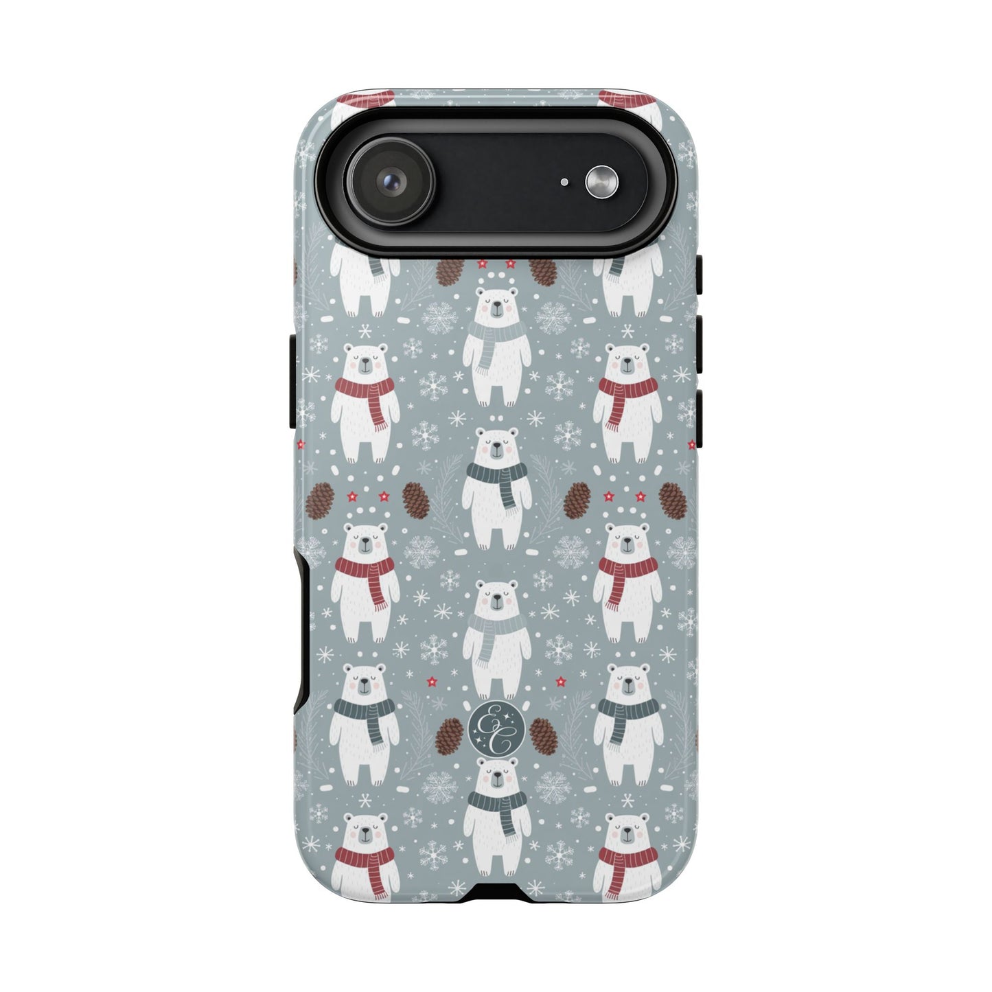 Cute Polar Bear Pattern Tough Phone Case