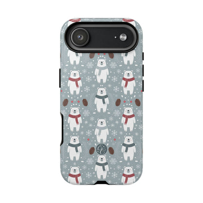 Cute Polar Bear Pattern Tough Phone Case
