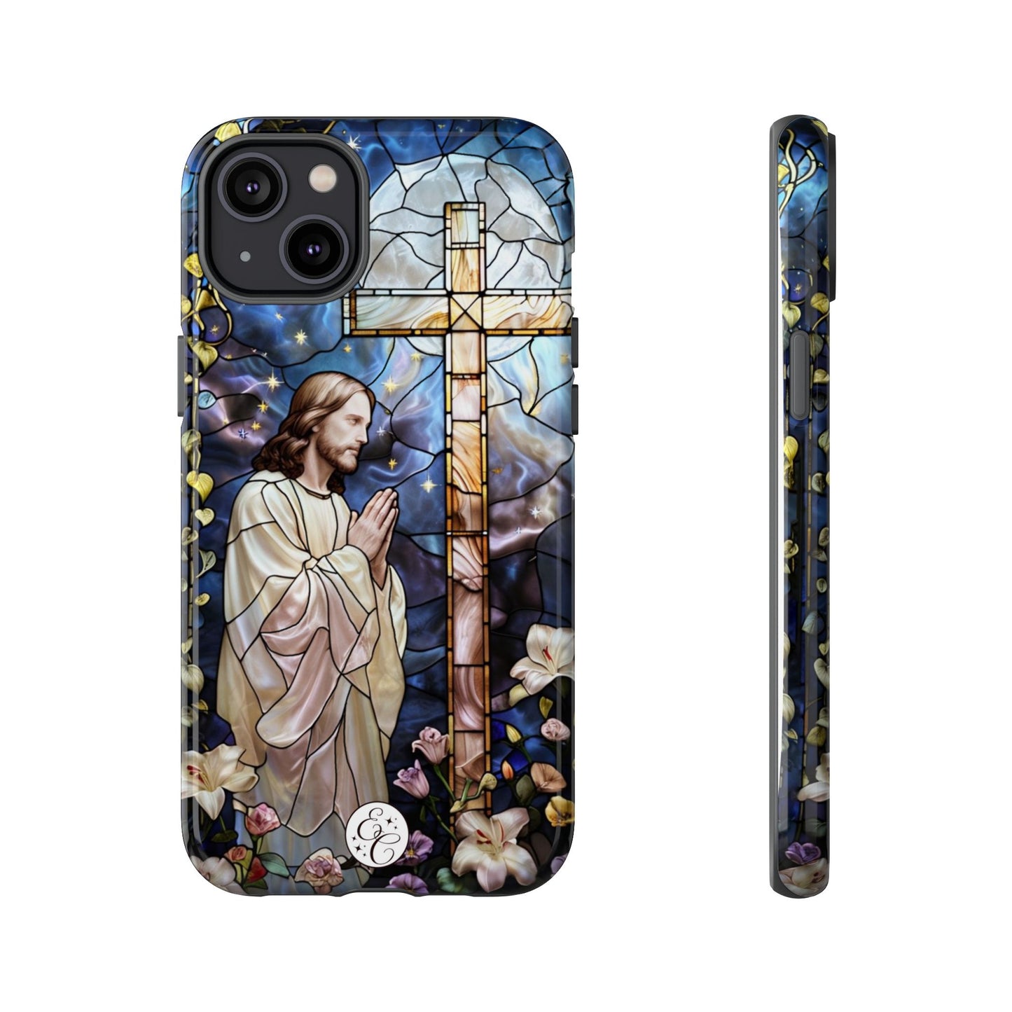 Jesus Praying Stained Glass Tough Phone Case
