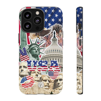 Patriotic USA Collage Tough Phone Case