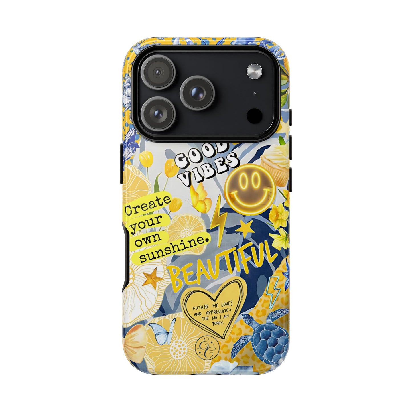 Yellow and Blue Collage Tough Phone Case