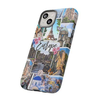 Europe Travel Collage Tough Phone Case