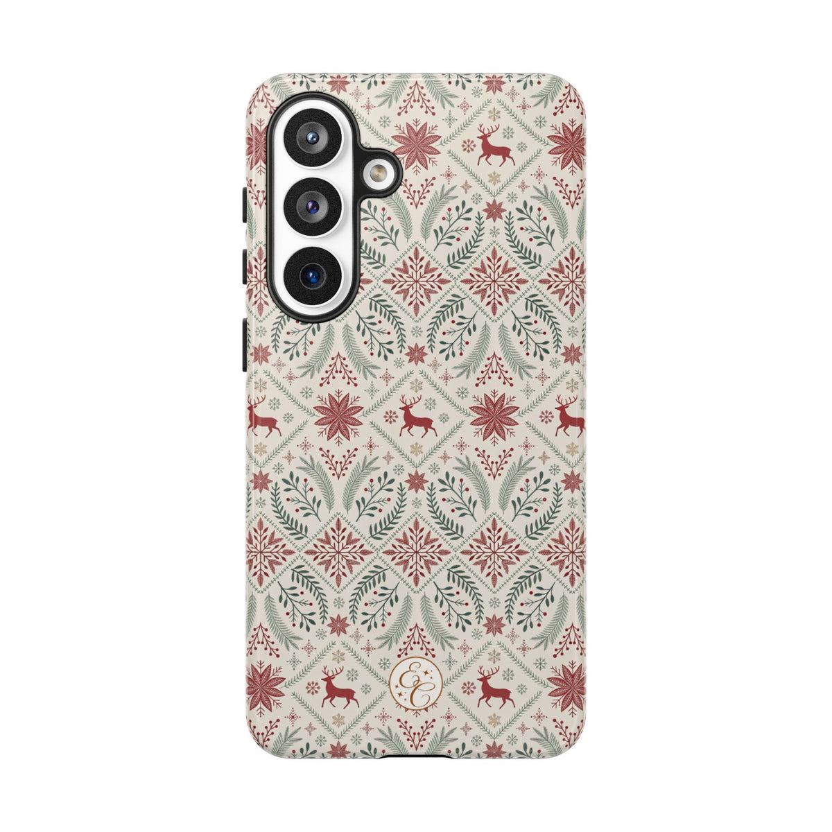 Red Reindeer Christmas Pattern Phone Case