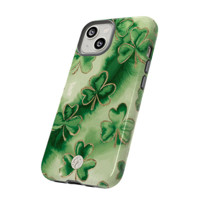 Shamrock Watercolor Pattern Tough Phone Case