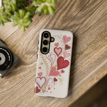 Hearts Pattern Tough Phone Case